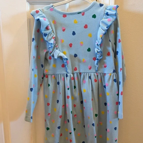 Boden ribbed long sleeve dress with ruffles. - Picture 3 of 5